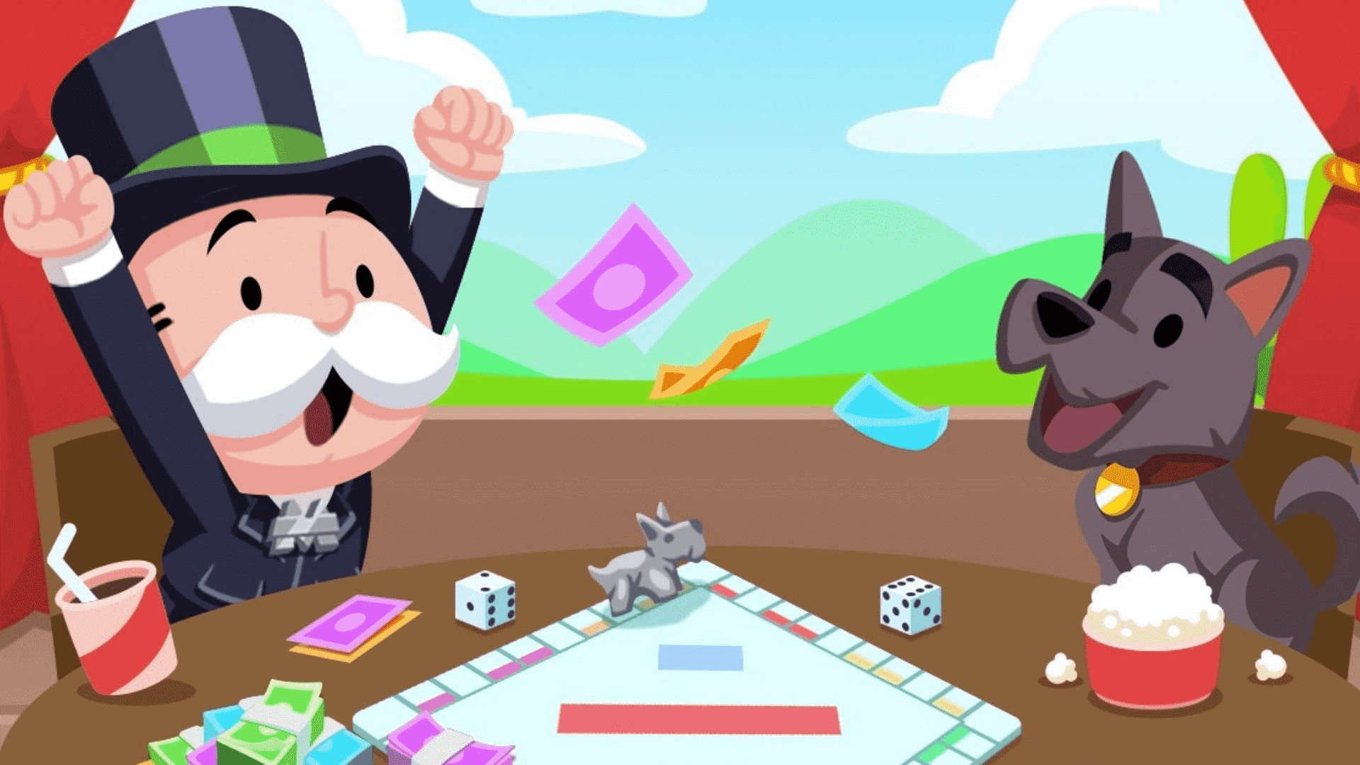 Strategic dice rolling example in Monopoly Go