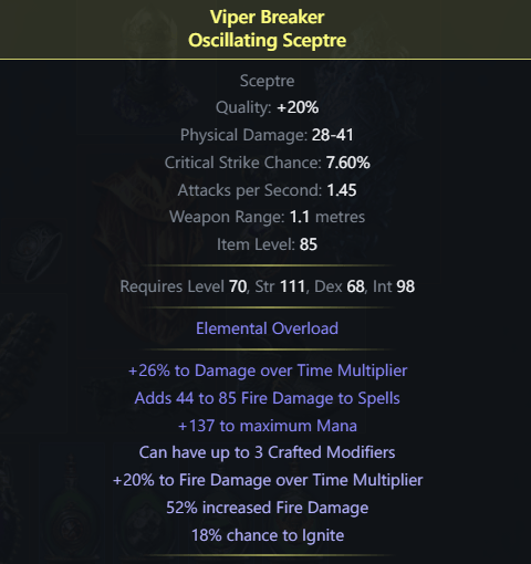 Oscillating Sceptre