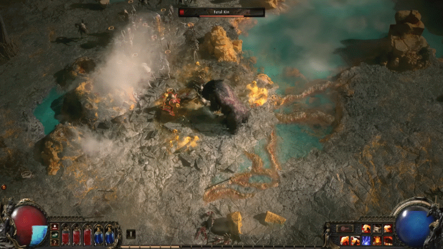 Druid Bear Form performing Rampage attack