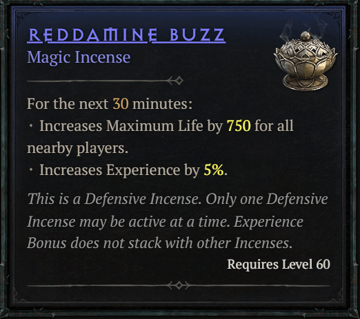 Diablo 4 Incense UI