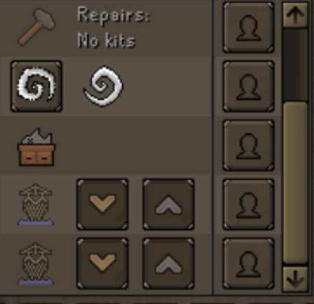 Sailing interface showing net depth controls