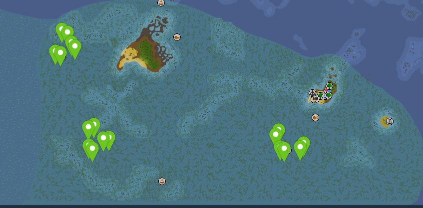 Mercenary shipwreck locations
