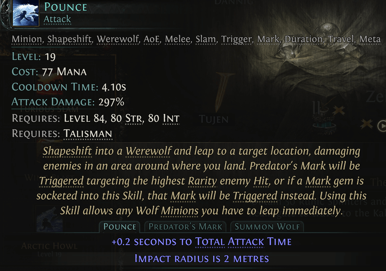 Pounce skill in PoE 2