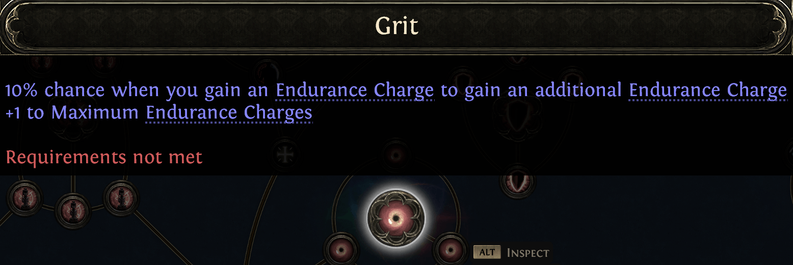Grit passive skill in PoE 2