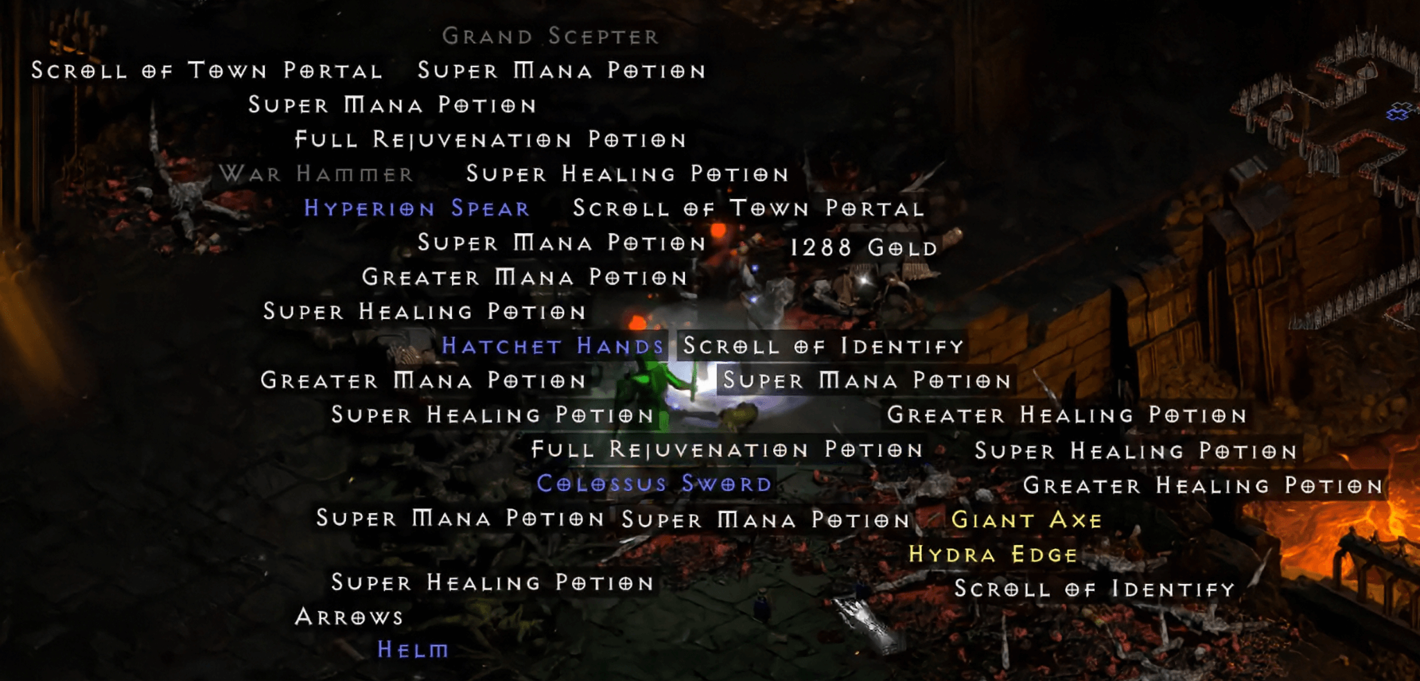 D2R Cluttered Loot Screen