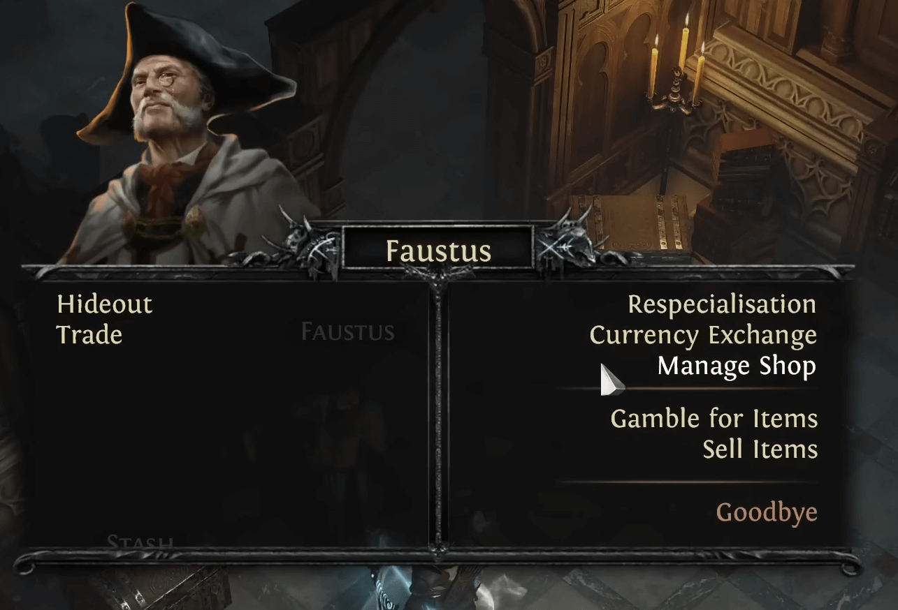 Managing Merchant Shop in PoE Hideout