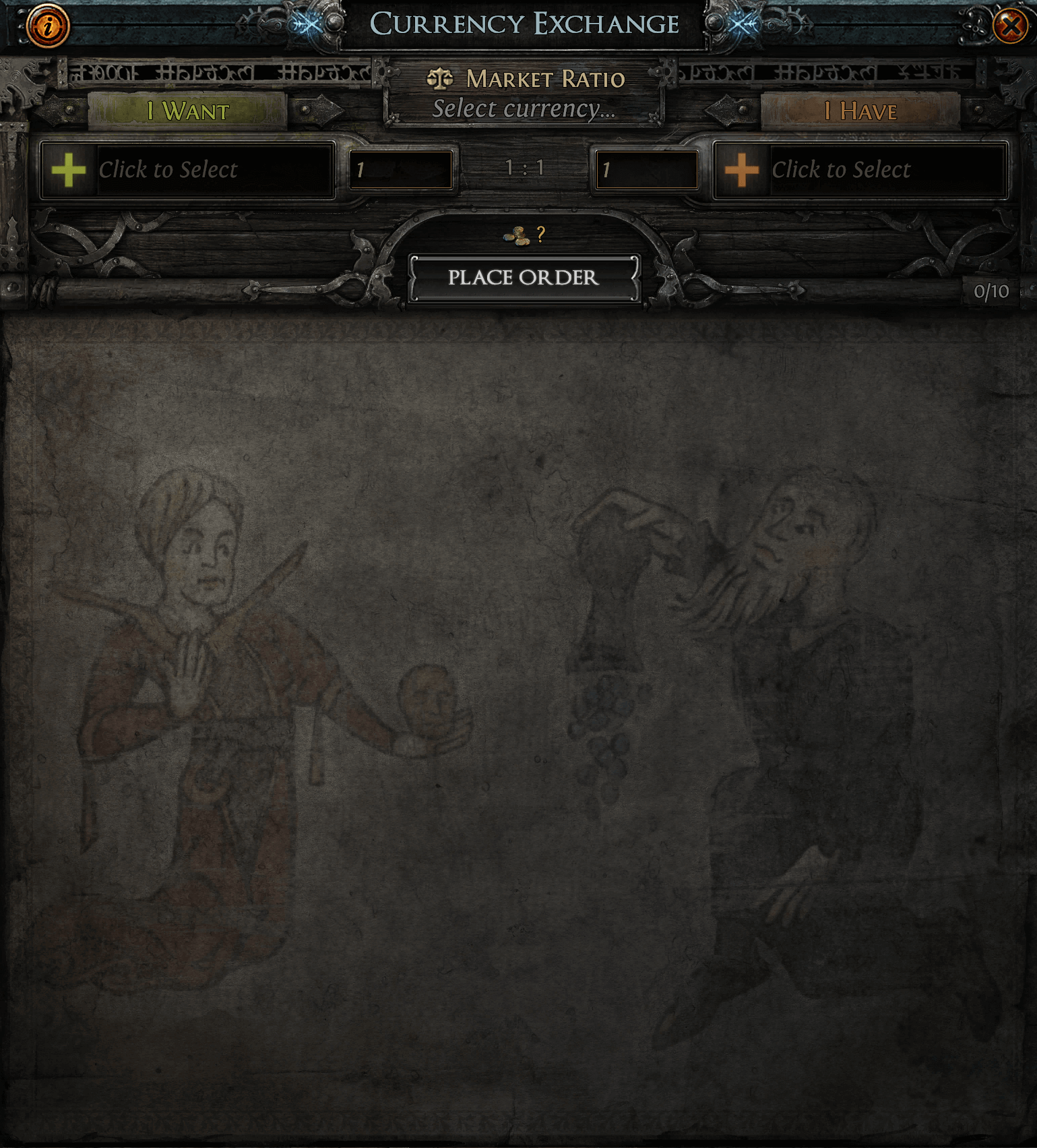 Path of Exile Currency Exchange Interface