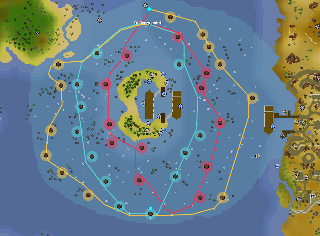 Shark and Marlin Barracuda Trial standard lap routes