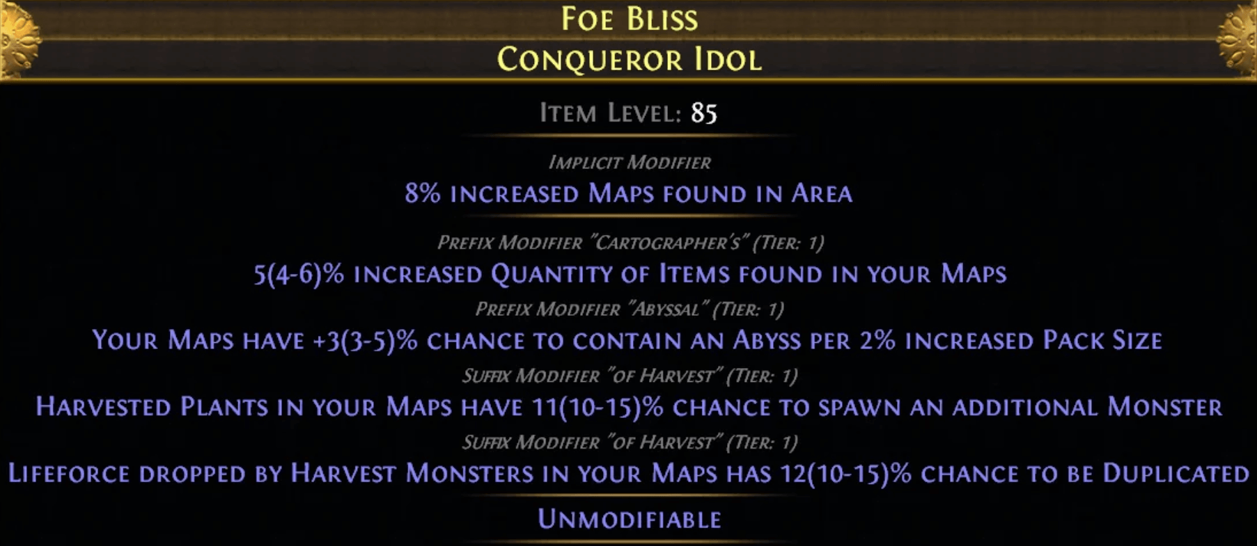 Idol Inventory slots