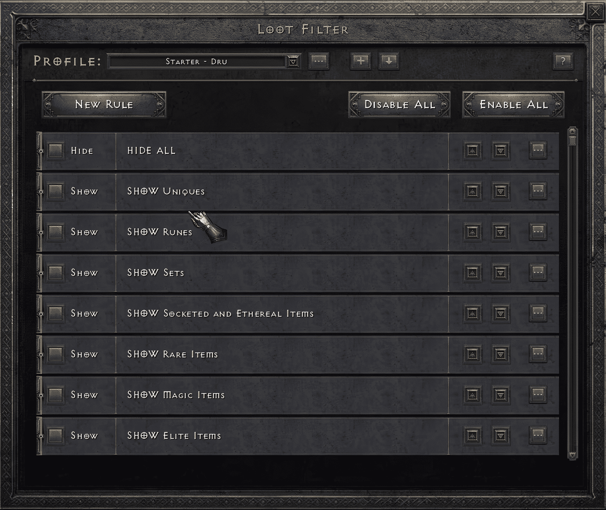 D2R Loot Filter