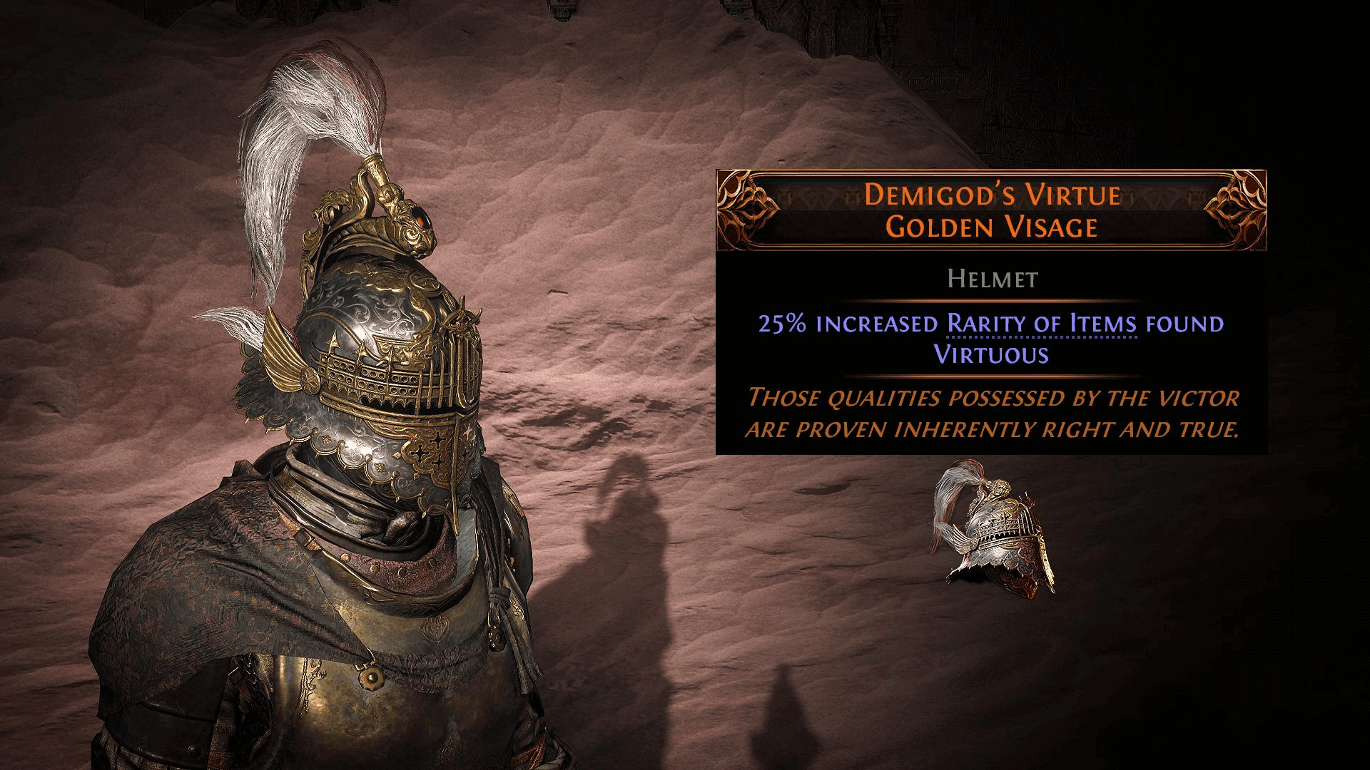 Demigod Virtue helmet cosmetic reward