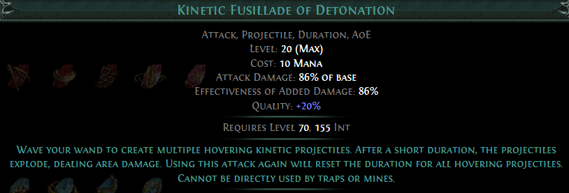Kinetic Fusillade of Detonation