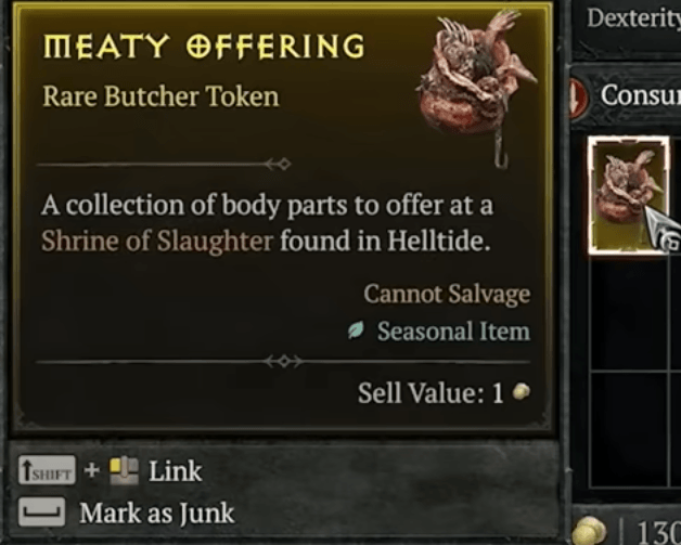 Meaty Offering Sacrifice