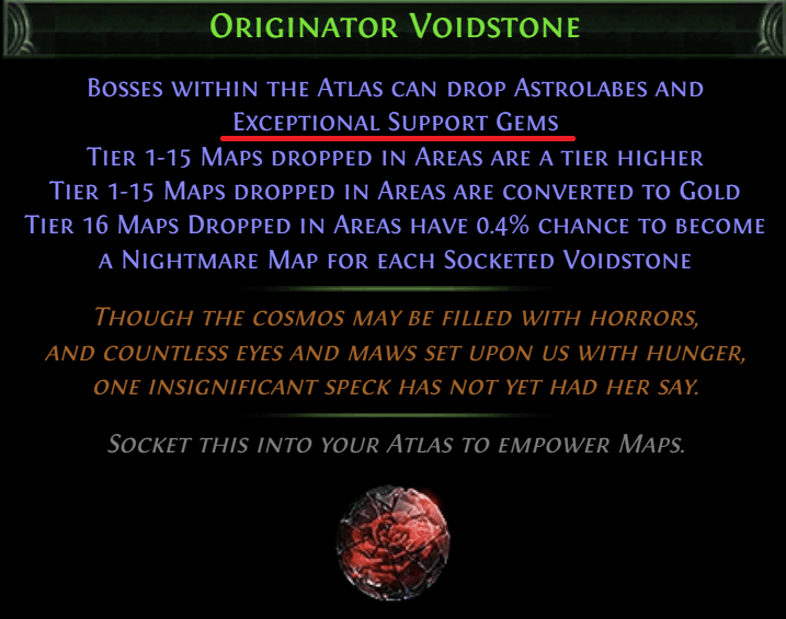 Originator Voidstone Path of Exile Mirage