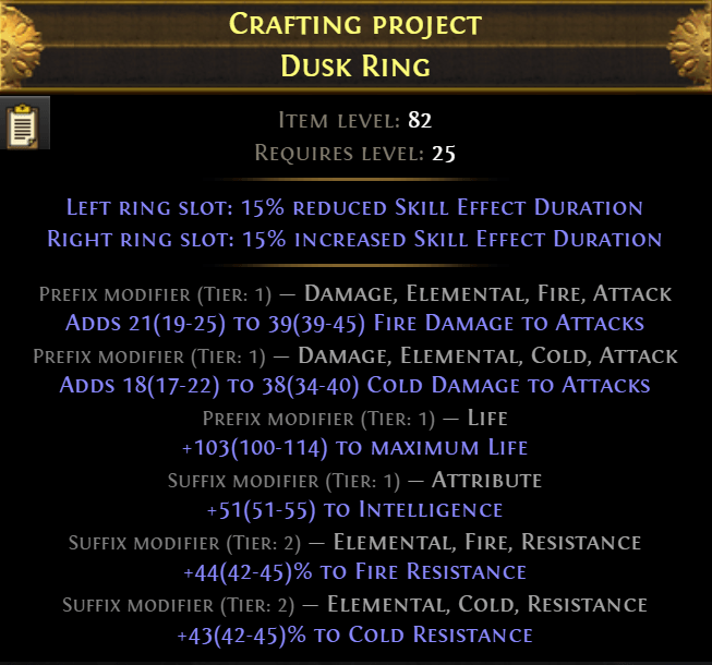Dusk Ring Path of Exile Mirage