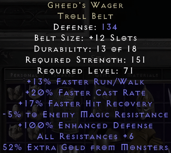 Gheed’s Wager