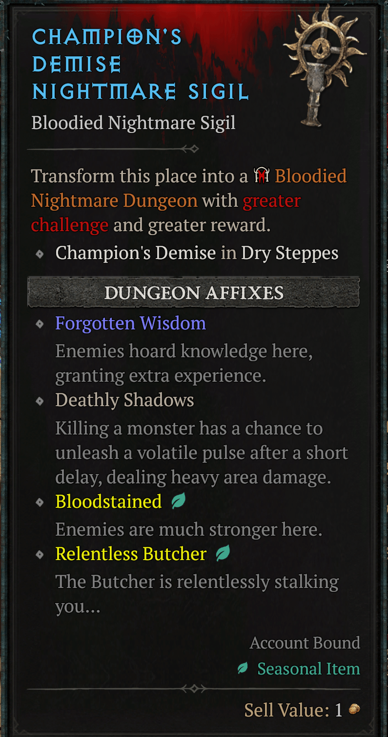 Greater Bloodied Cache Rewards Diablo 4 Season 12