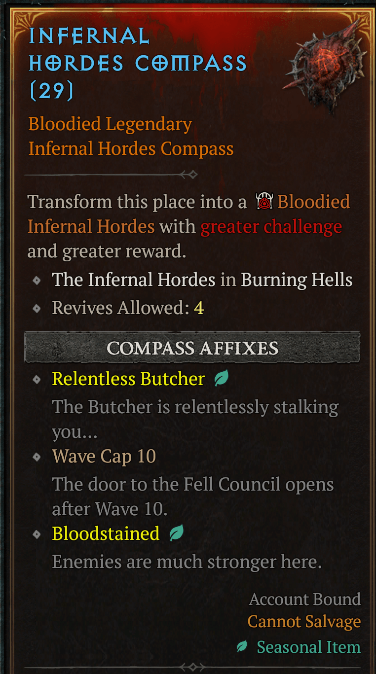 Blooded Infernal Hordes gameplay with Butcher encounter