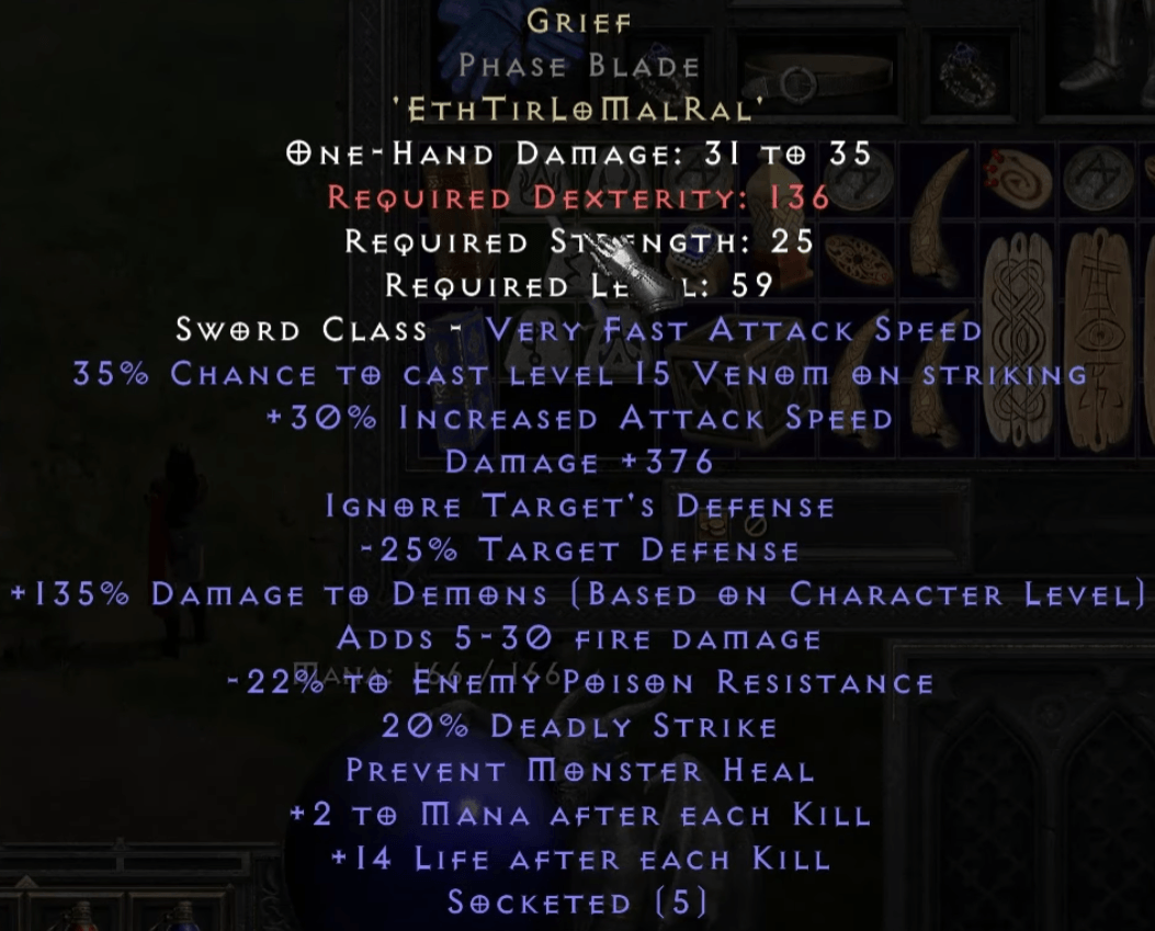 Grief Runeword