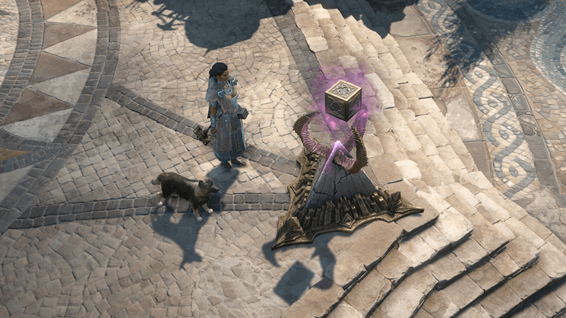 Diablo 4 Horadric Cube interface showing crafting and item modification options