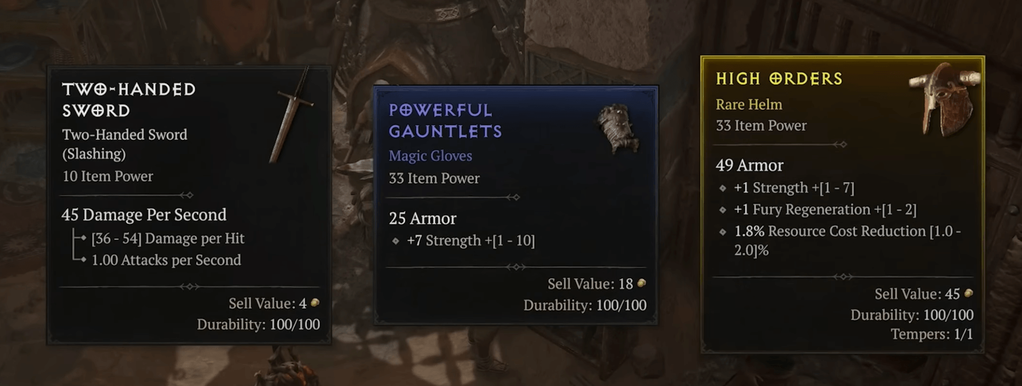 Diablo 4 normal magic and rare item tiers showing improved usefulness in progression