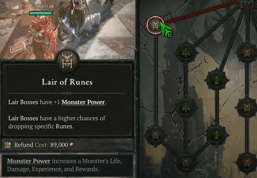 Lair of Runes node