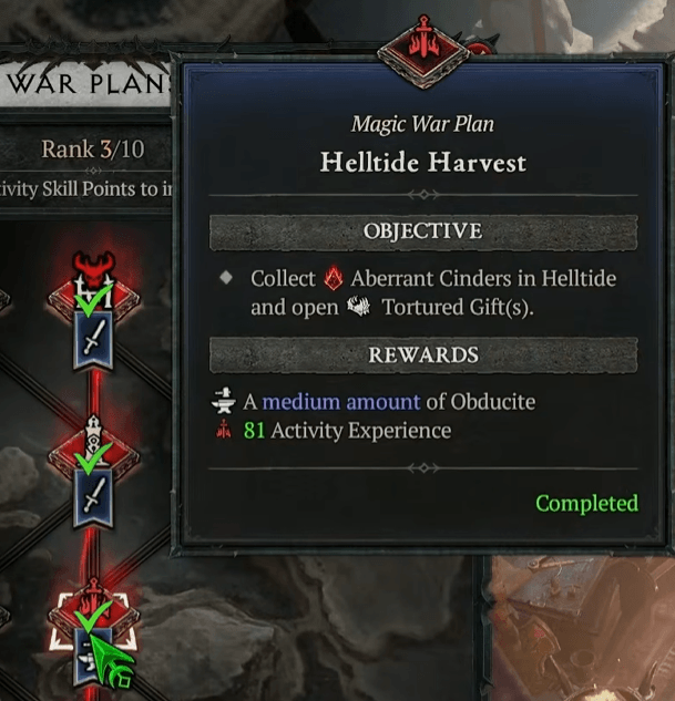 War Plans rewards preview
