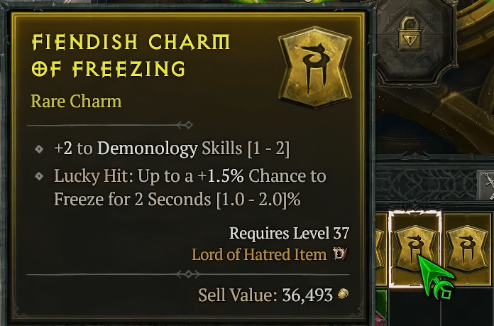 Rare Charm example