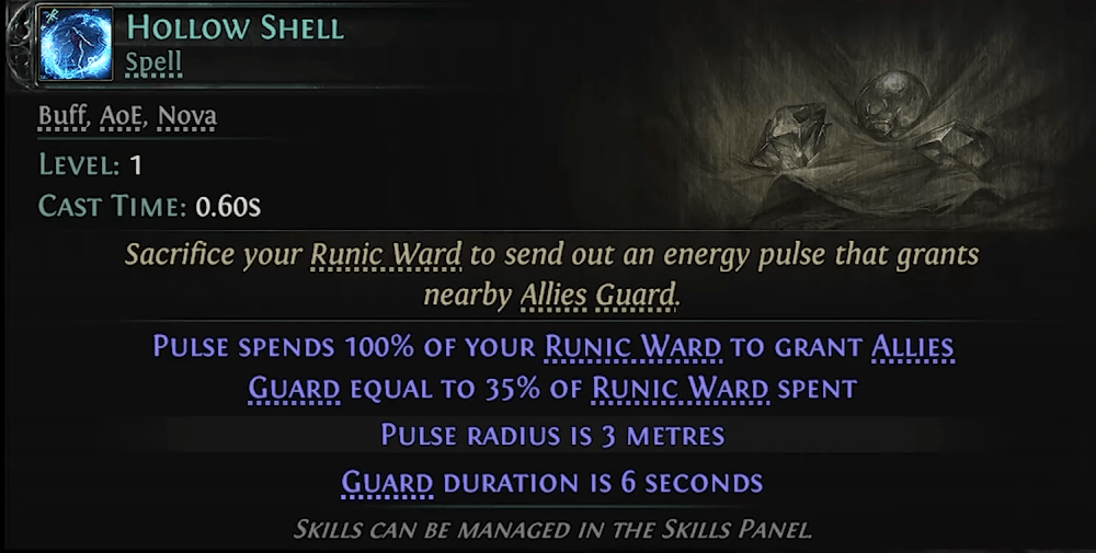 Hollow Shell skill in PoE 2