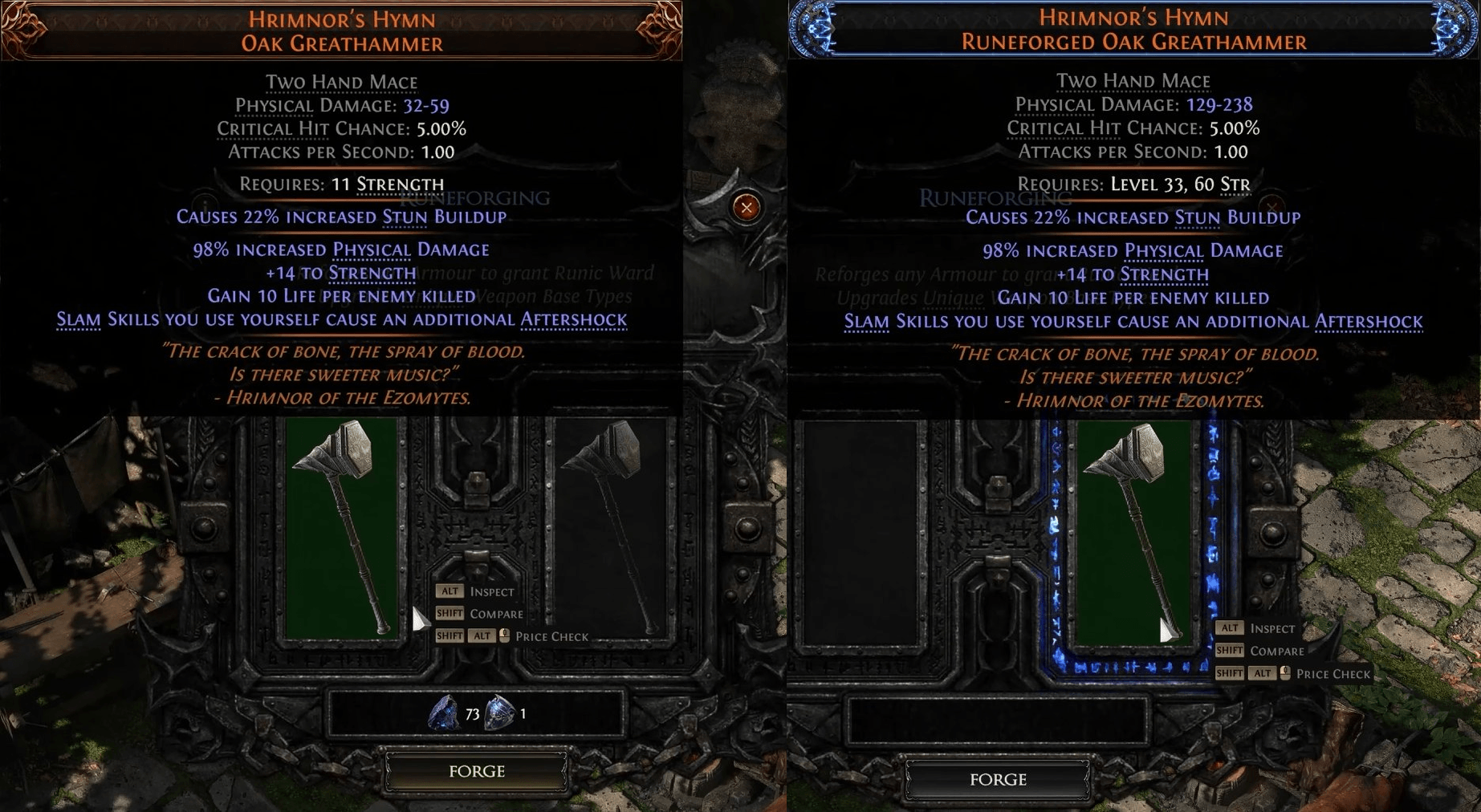 Upgraded Hrimnor's Hymn in PoE 2