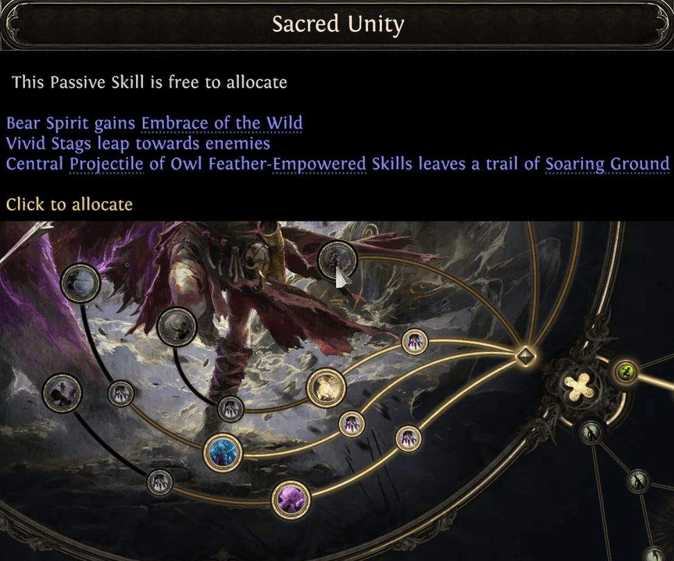 Sacred Unity Ascendancy Node