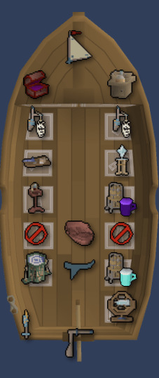 Trawling ship layout setup