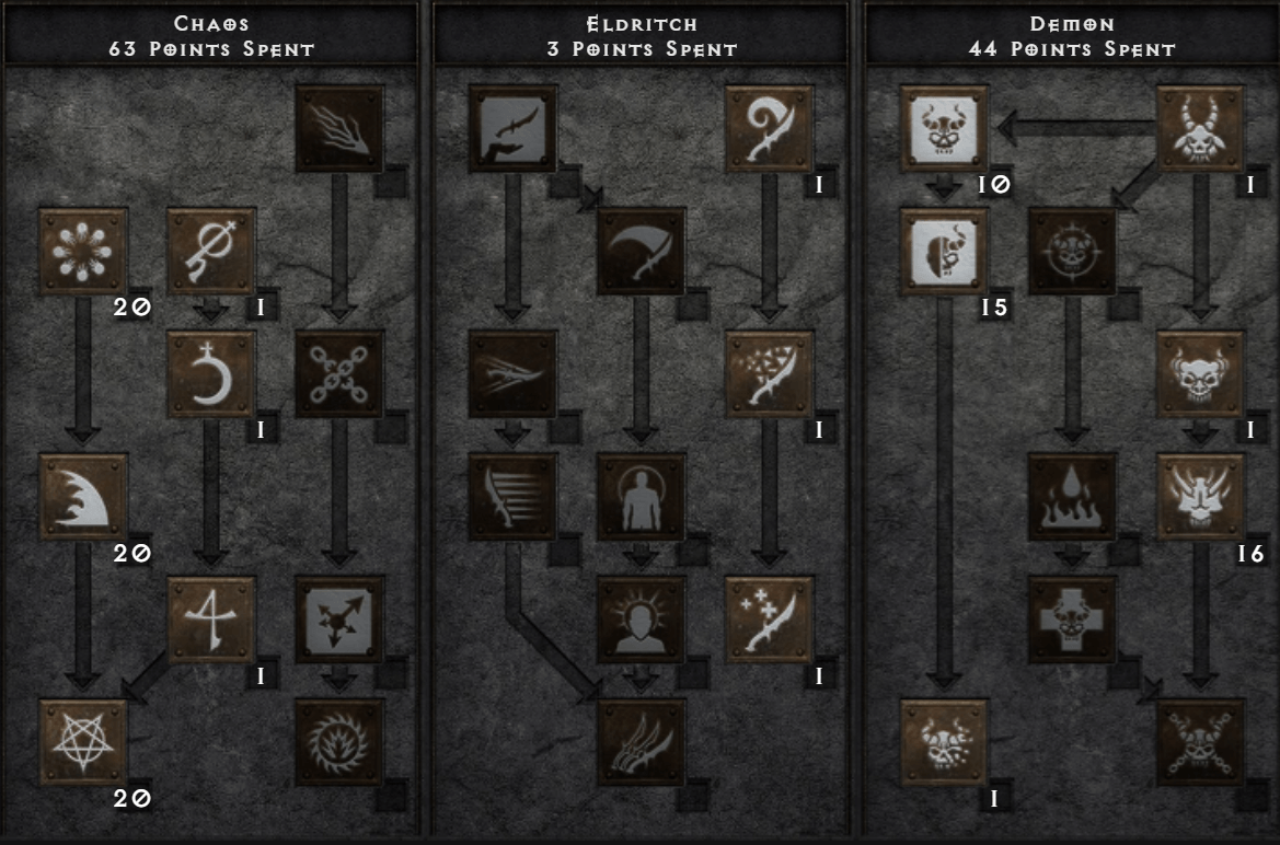D2R Apocalypse Warlock skill setup