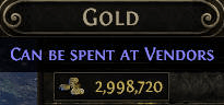 PoE 2 Gold currency UI