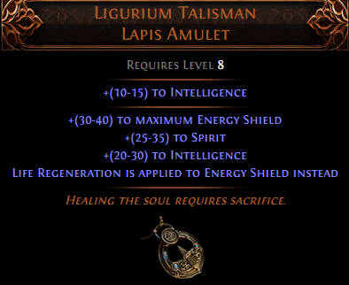 ligurium talisman