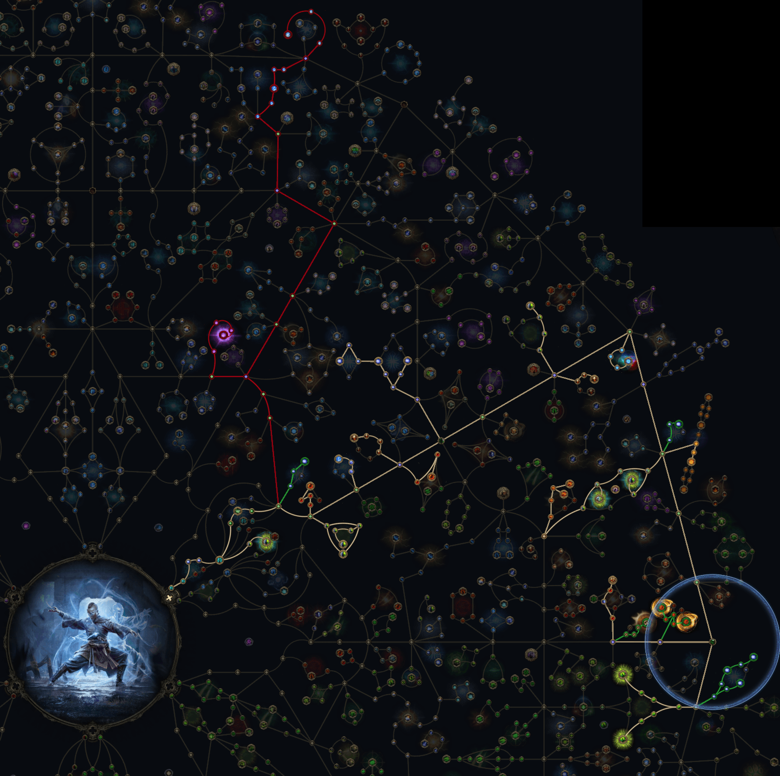 Whirling Assault Martial Artist starter build passive tree