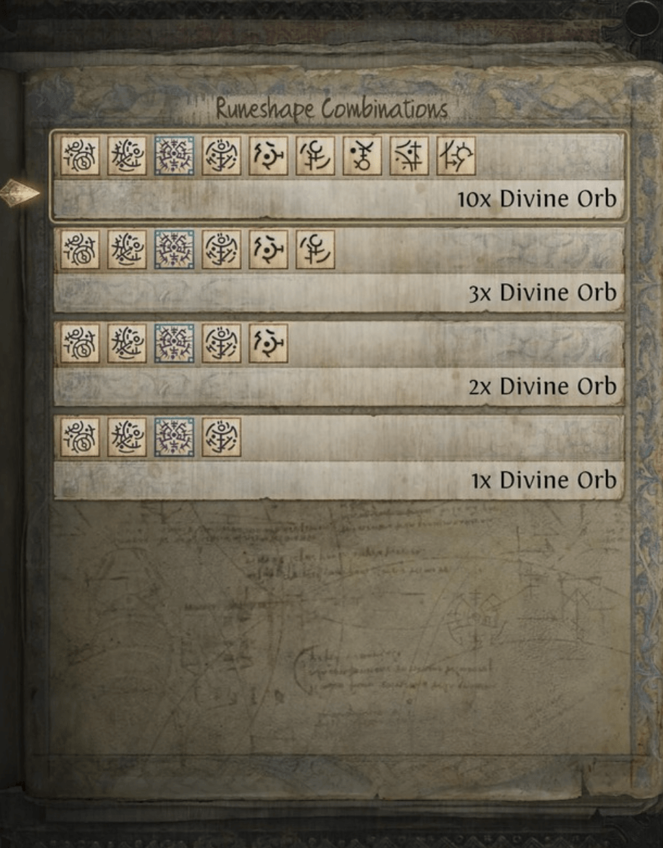 PoE 2 Runeshape Combination interface
