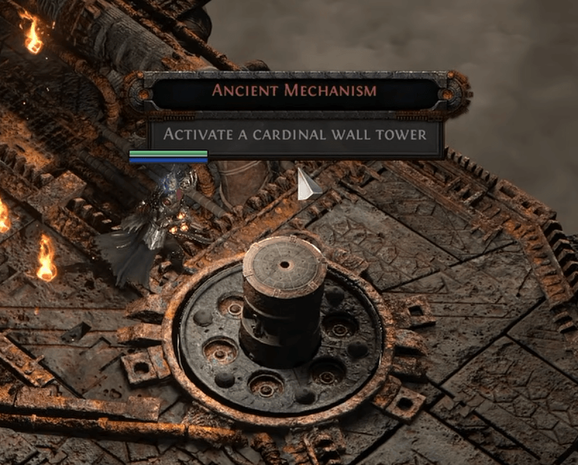 PoE 2 ancient mechanism Cardinal Wall tower