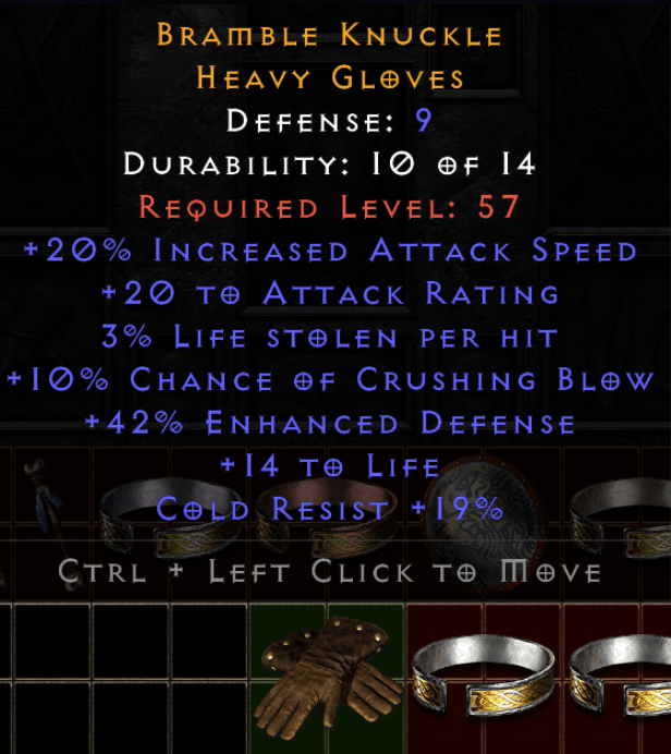 D2R Blood Gloves