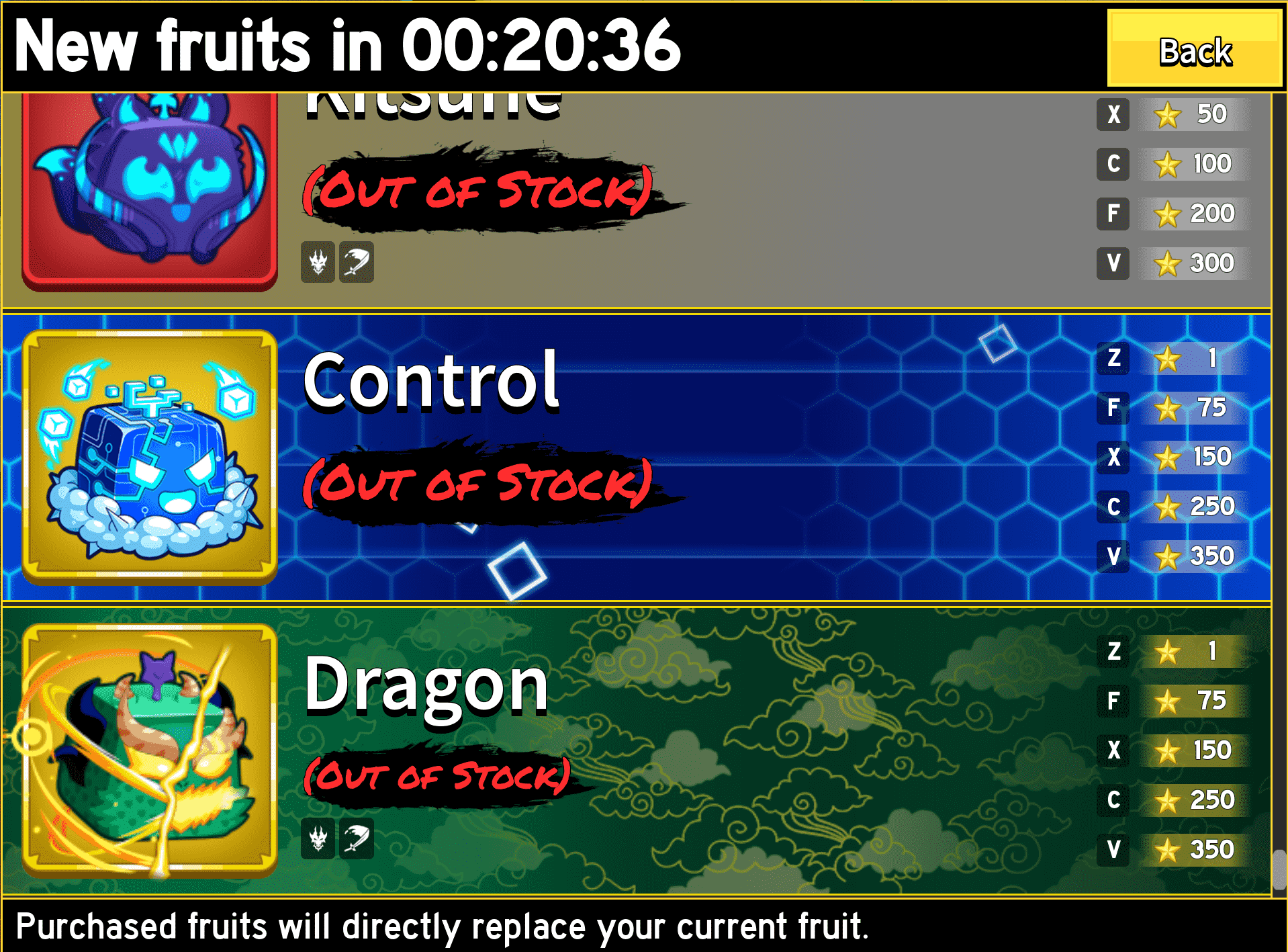 Blox Fruits restock timer