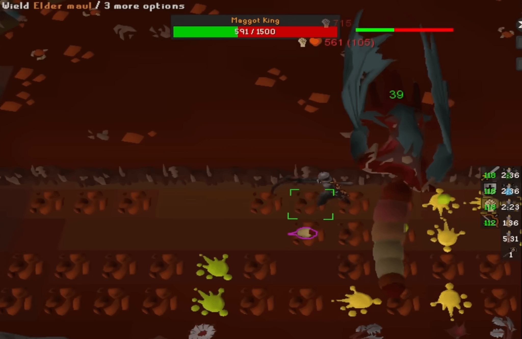 OSRS Maggot King side dodge