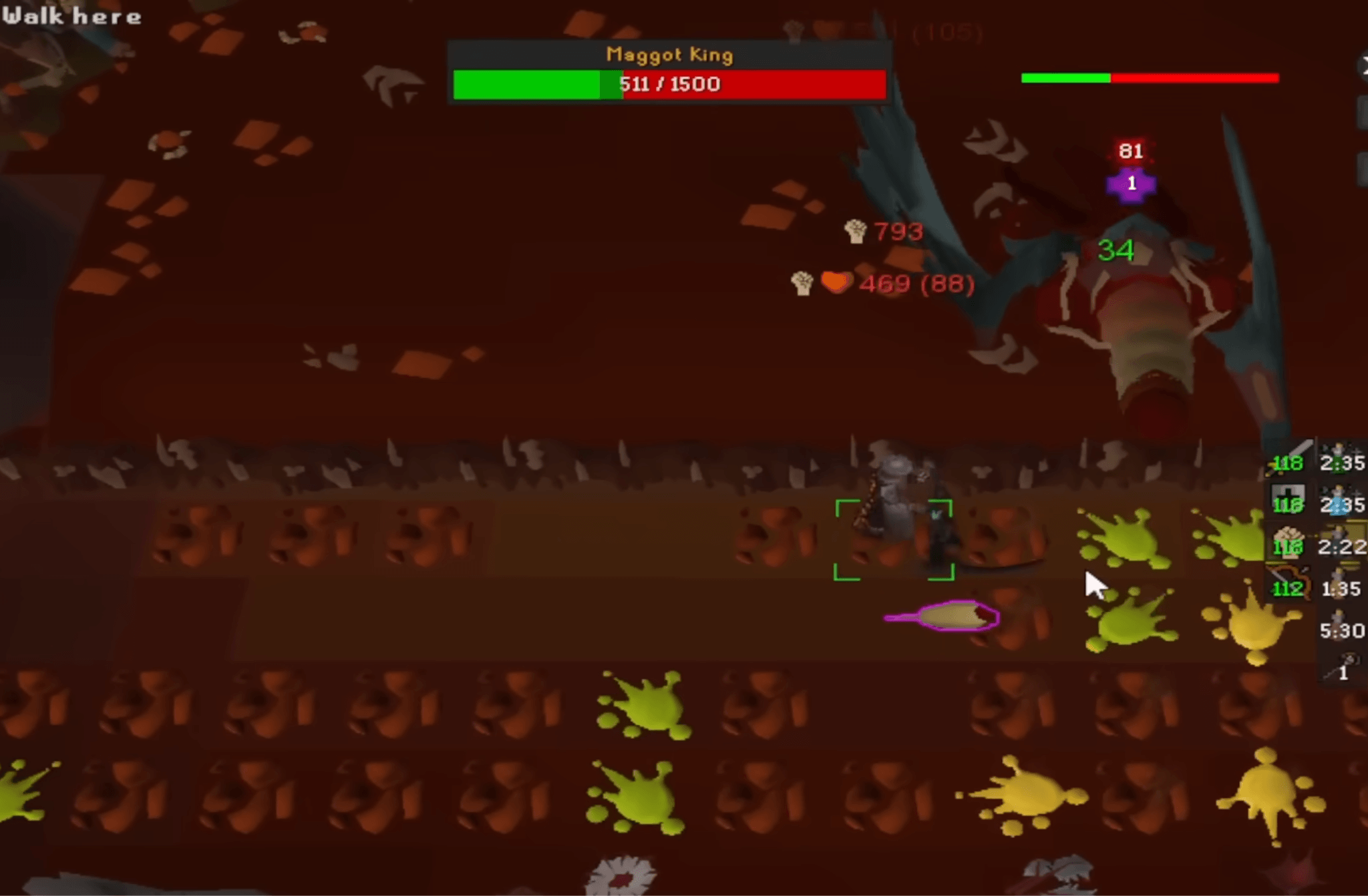 OSRS Maggot King one tick punish