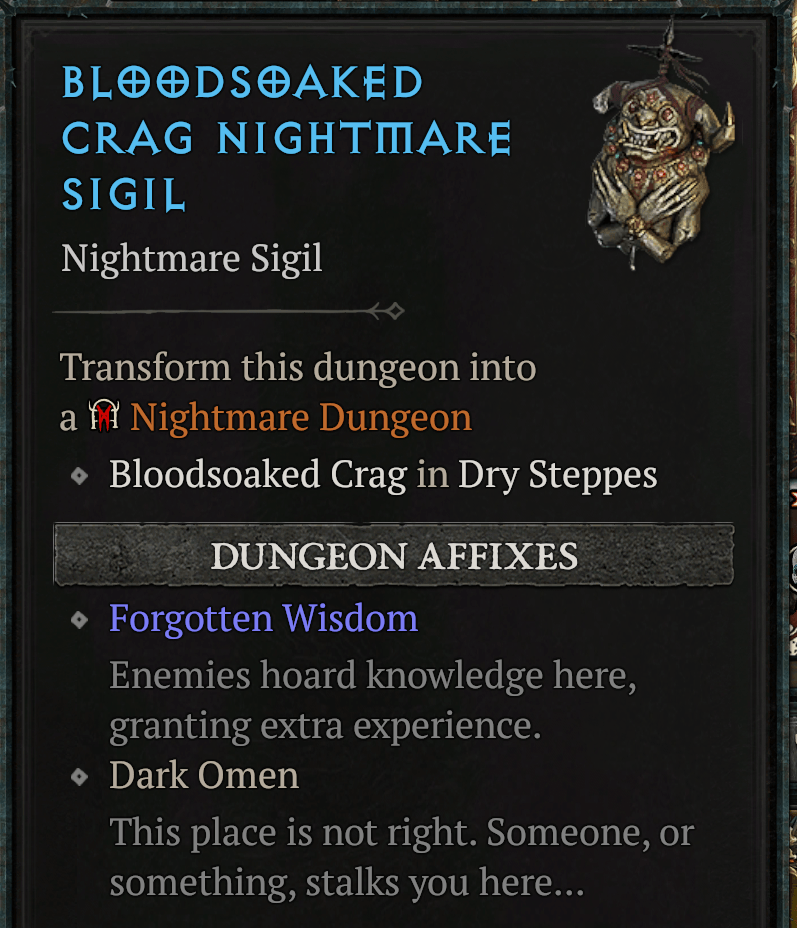 Diablo 4 Nightmare Sigil