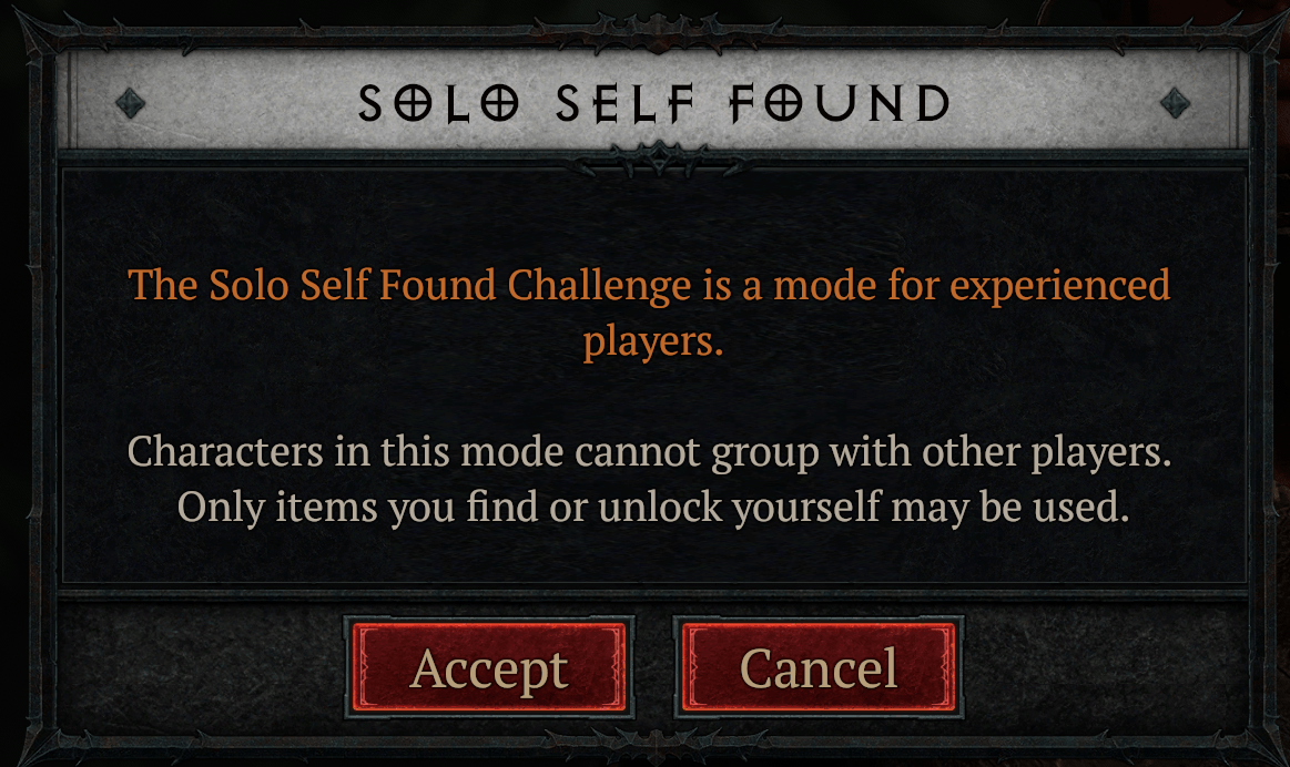 Diablo 4 Solo Self-Found