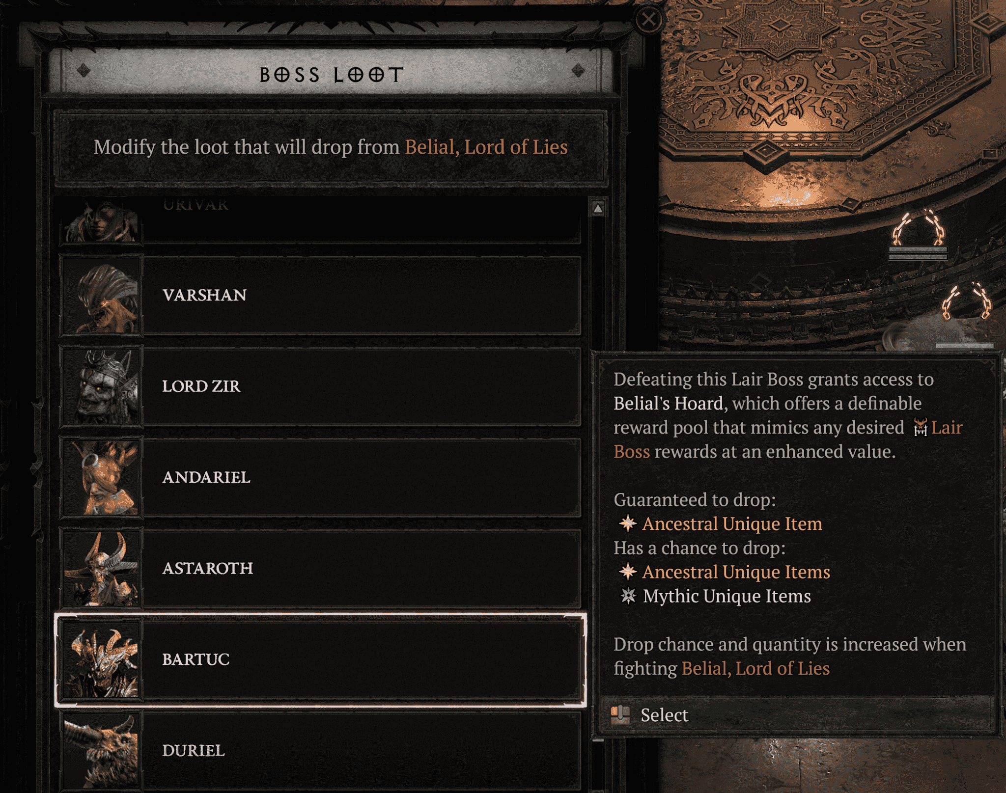 Diablo 4 Belial boss loot