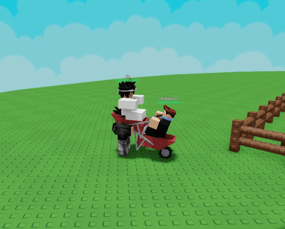 Grow a Garden 2 Wheelbarrow carrying multiple players