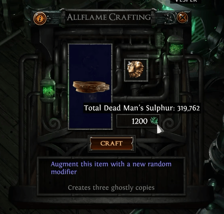 Allflame Crafting in Path of Exile Curse of the Allflame