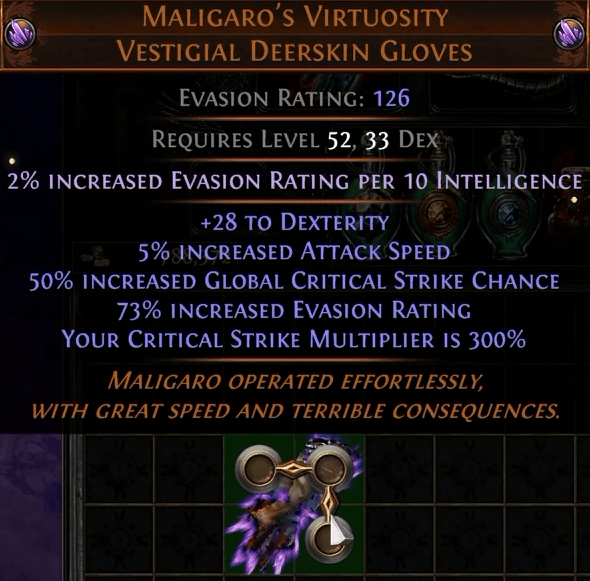Vestigial Unique item in Path of Exile