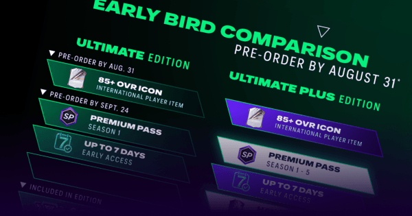 FC 27 Ultimate Edition and Ultimate Plus Edition early bird comparison